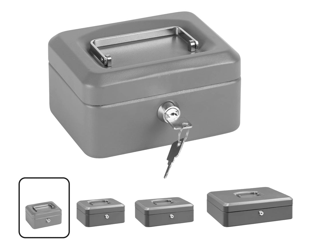 ARREGUI Elegant C9216 Geldkassette aus Stahl | Geldbox | 15 cm breit | Abschliessbare Kasse mit Geld