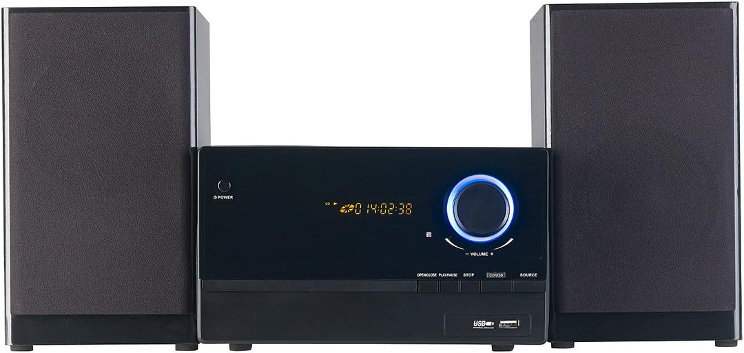 auvisio Mini Stereoanlage: Micro-Stereoanlage, CD-Player, Radio, MP3-Player, Bluetooth, 60 Watt (Min
