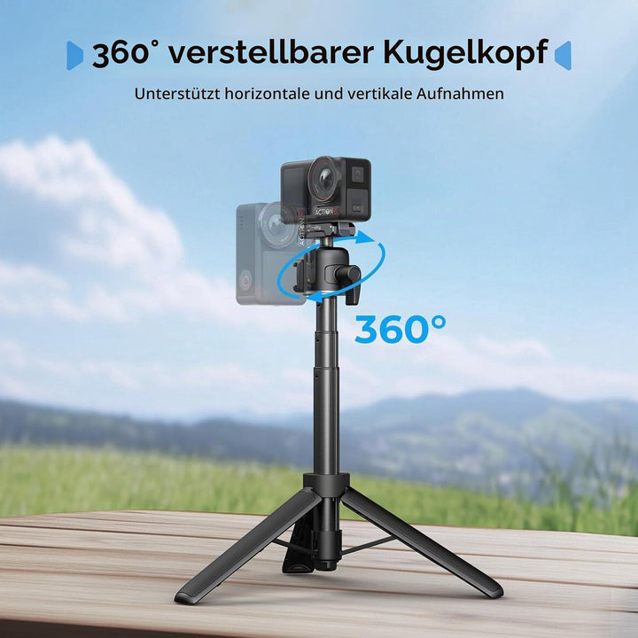 SMALLRIG Action-Kamera-Selfie-Stick-Stativ, 2-in-1-Teleskop-Design, passend für DJI Action 5 Pro/4/3