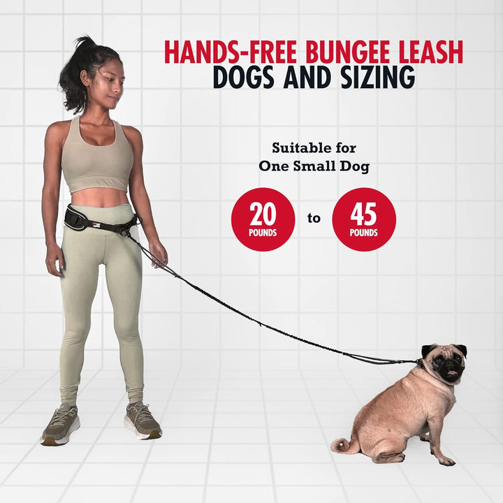 Tuff Pupper Strapazierfähige Hundeleine, freihändig, für einen kleinen/mittleren Hund bis zu 20,4 kg