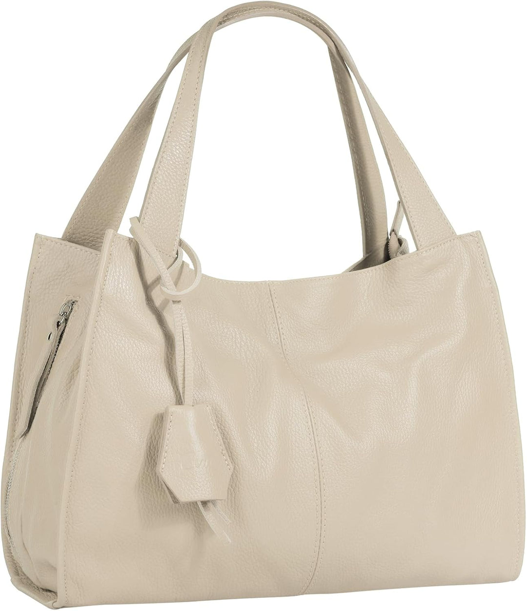 Shopper Echt Leder Damen Made in Italy, Smartphonefach, Ledertasche Damen, Handtasche Echtleder, Umh