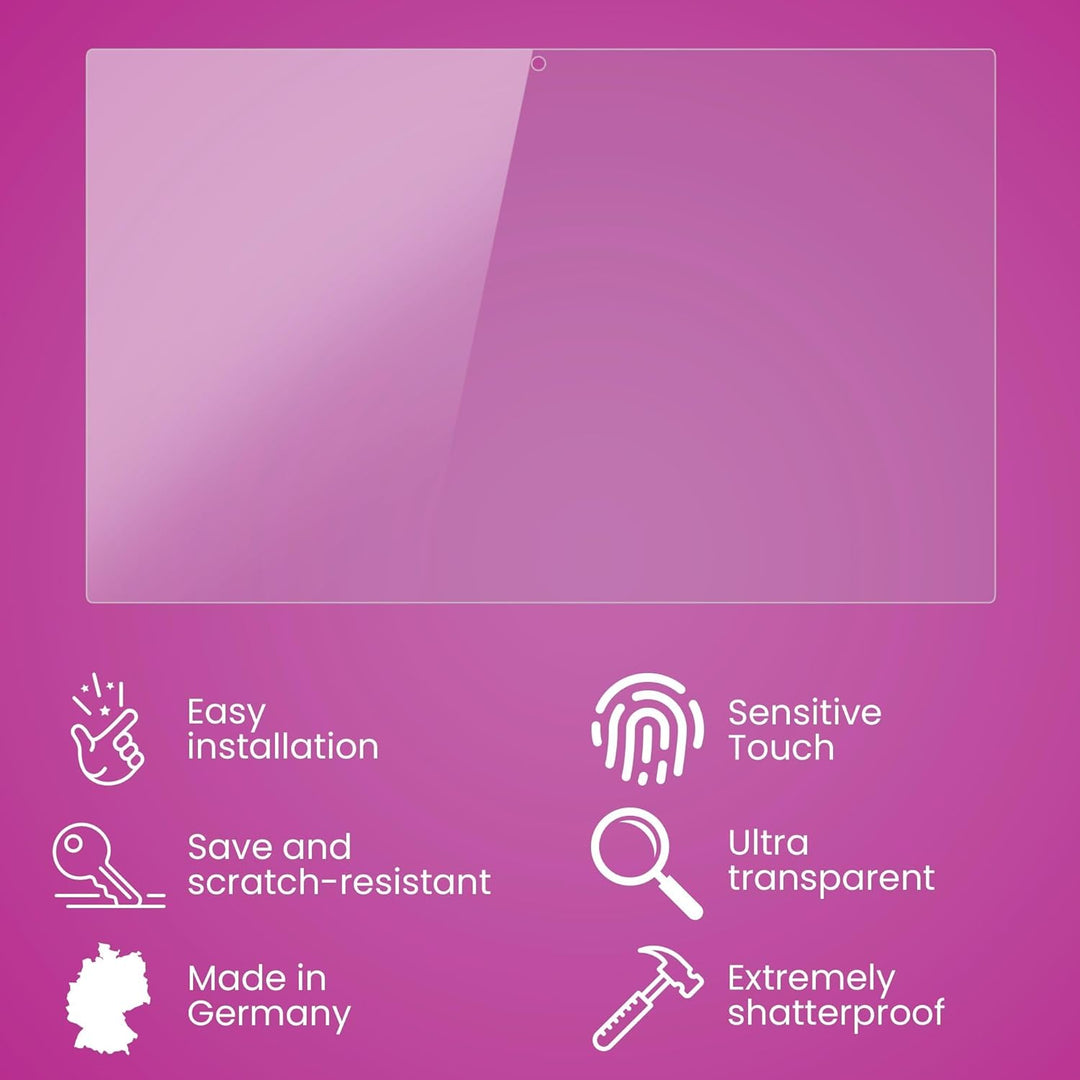 atFoliX Glasfolie kompatibel mit Xoro MegaPad 2154 Panzerfolie, 9H Hybrid-Glass FX Schutzpanzer Foli