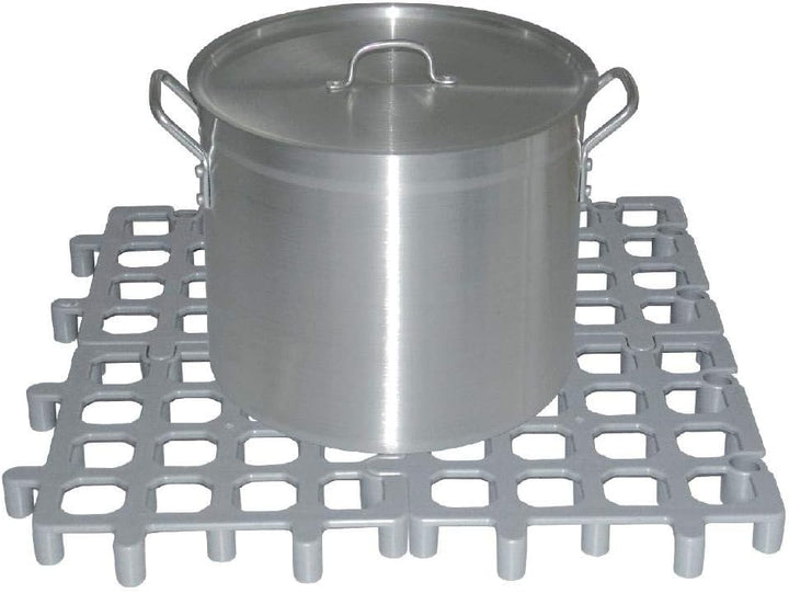 Vogue Kunststoff-Dunnage-Bodenregal (2er-Pack), grau, hygienisches Lagerregal für Lebensmittel aus P