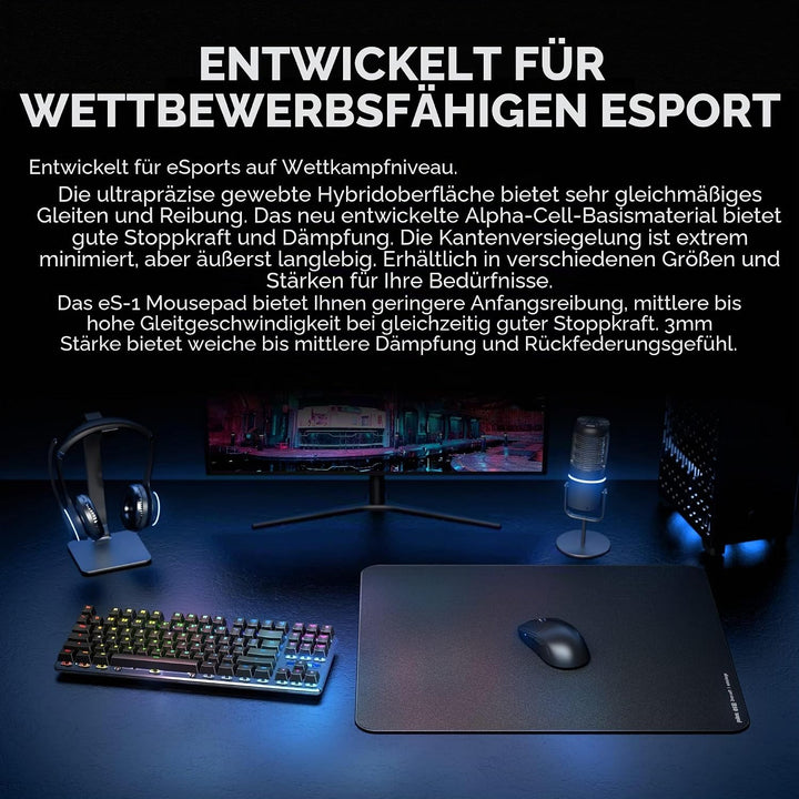 Pulsar ES1 Esports Professionelles Gaming-Mauspad, Bruce Lee Edition, 3 mm dick, rutschfeste Unterse