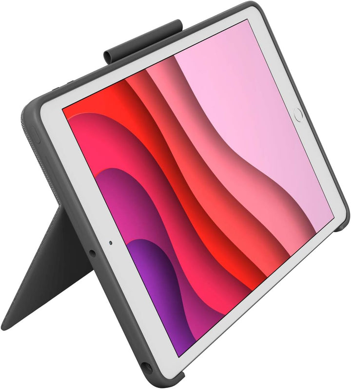Logitech Combo Touch für iPad (7., 8. und 9. Generation) Schutzcase mit Präzisions-Trackpad, English