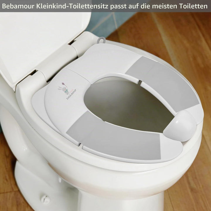Bebamour klappbarer Kleinkind-Toilettensitz, tragbarer Reise-Toilettentrainer mit rutschfesten Aufla