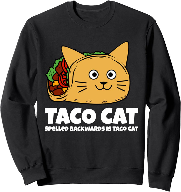 Taco-Katze rückwärts buchstabiert ist Taco-Katzengeschenk Sweatshirt