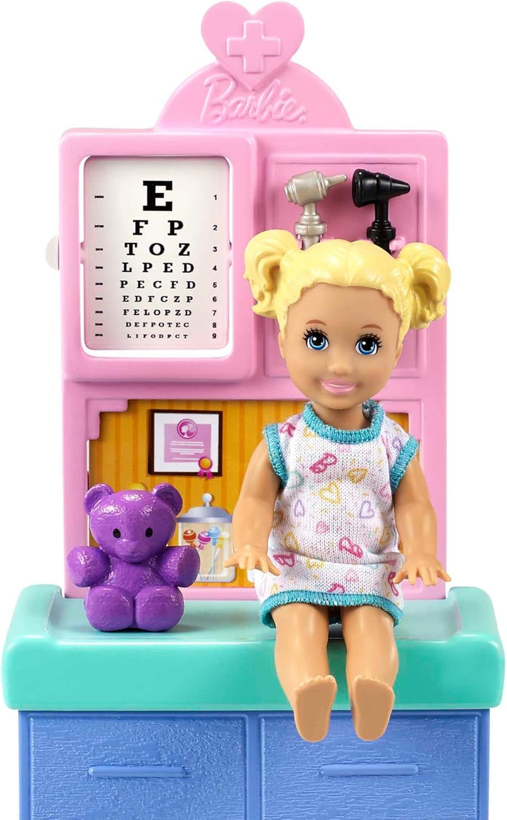 Barbie GTN52 - Kinderärztin-Spielset, brünette Puppe (ca. 30 cm), tolles Geschenk für Kinder ab 3 Ja