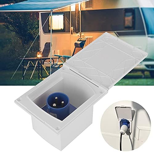 Dioche Wohnwagen Steckdose, 16A Stecker, 3 Polig RV Steckdose 220V-240V Wasserdichte Steckdose Exter