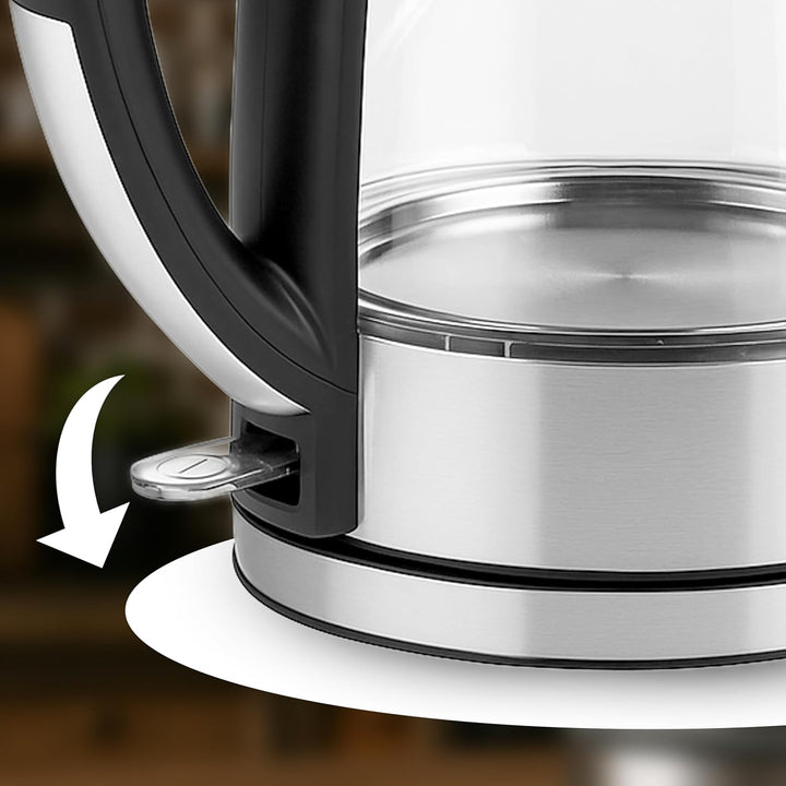 Retoo Glas Wasserkocher Elektrischer 1.7L 2200W Edelstahl, Überhitzungsschutz, Warmhaltefunktion, BP