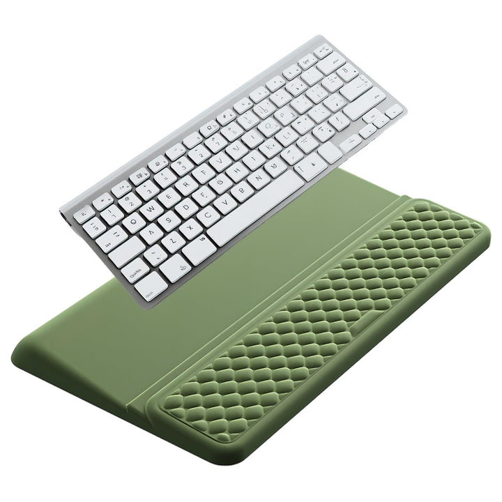 Ergonomische Handballenauflage Tastatur mit 15° Neigung &amp; Memory Schaum, Handgelenkauflage für Offic
