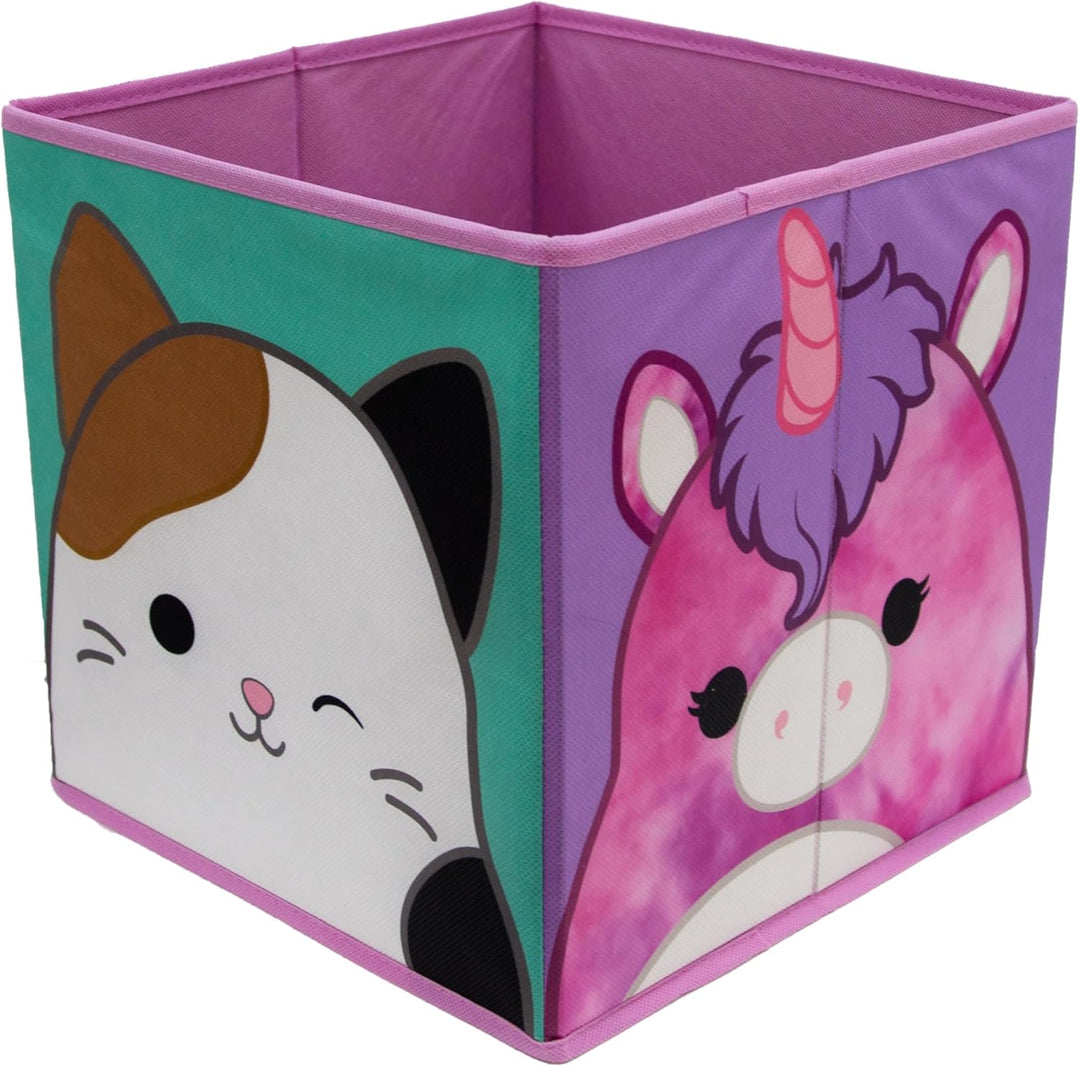 Character World Squishmallows Offiziell lizenzierte Aufbewahrungsboxen, faltbar, Katze, Einhorn-Desi