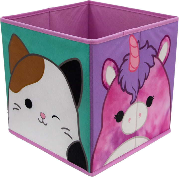 Character World Squishmallows Offiziell lizenzierte Aufbewahrungsboxen, faltbar, Katze, Einhorn-Desi