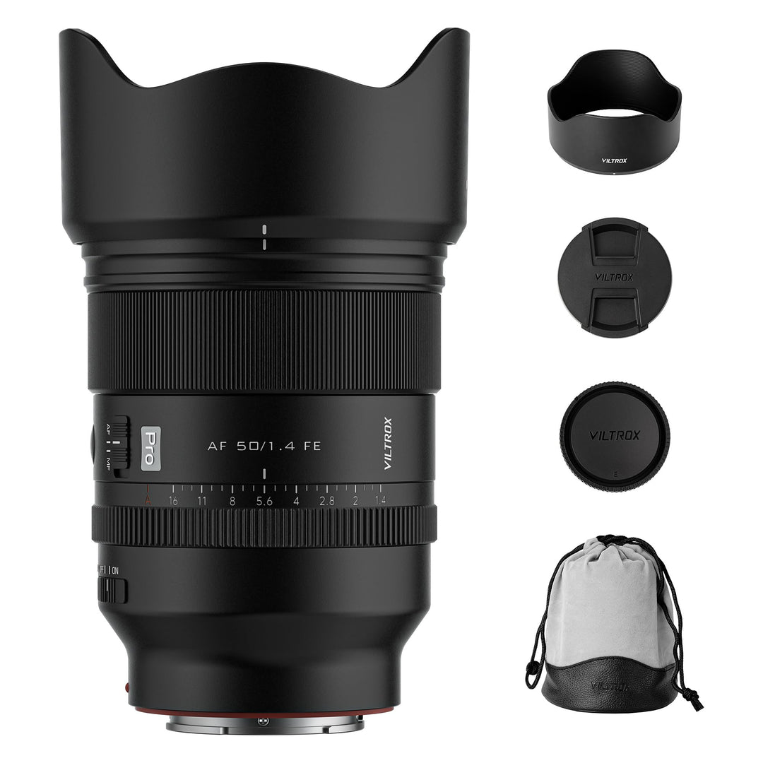 VILTROX AF 50mm F1.4 Pro FE Objektiv für Sony E-Mount, 50mm f/1.4 grosser Blendenöffnung Autofokus-P