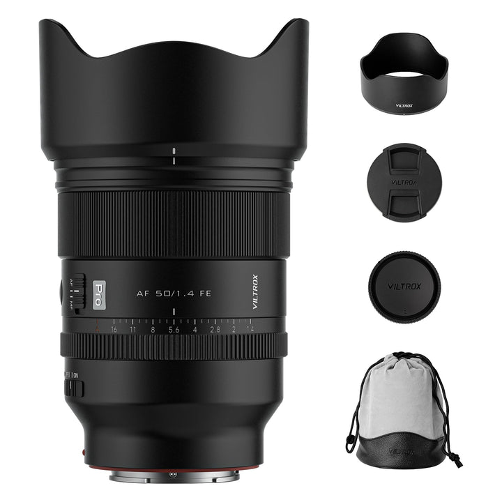 VILTROX AF 50mm F1.4 Pro FE Objektiv für Sony E-Mount, 50mm f/1.4 grosser Blendenöffnung Autofokus-P