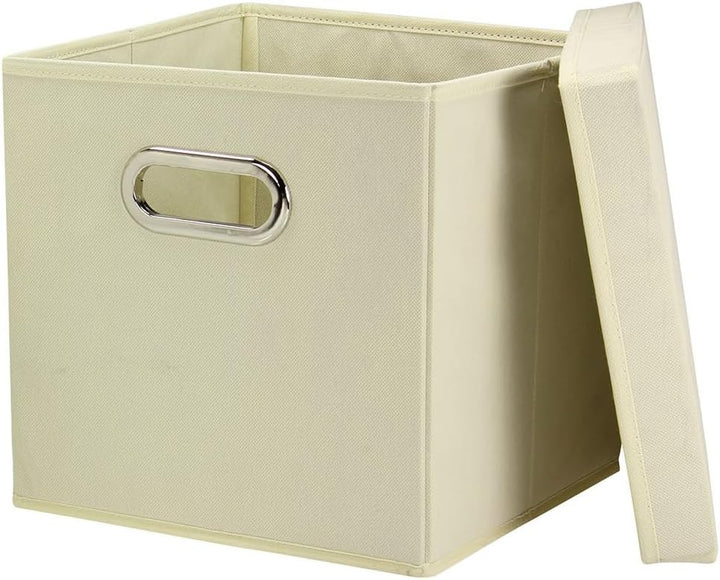 Household Essentials Würfel Set mit Deckel, natur, 2er Pack Natural, Natural