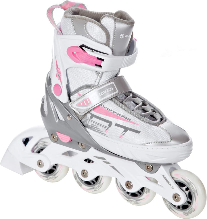 Inline Skates Inliner Raven Profession White/Pink 35-39(23cm-25,5cm), White/Pink 35-39(23cm-25,5cm)