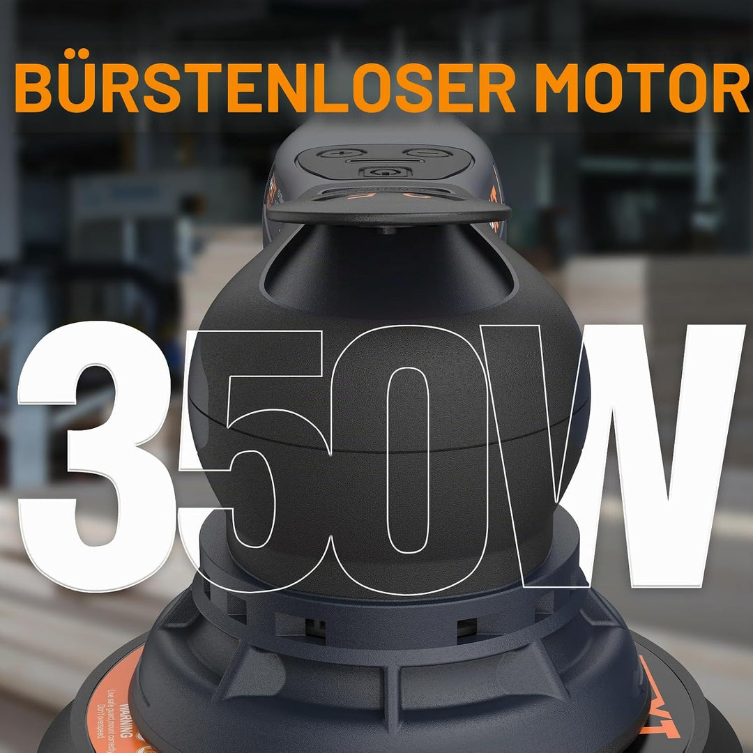 MAXXT Exzenterschleifer, 150 mm (6 Zoll), bürstenloser Motor, 230 V, 2,5 mm Exzenterhub, Schleif- un