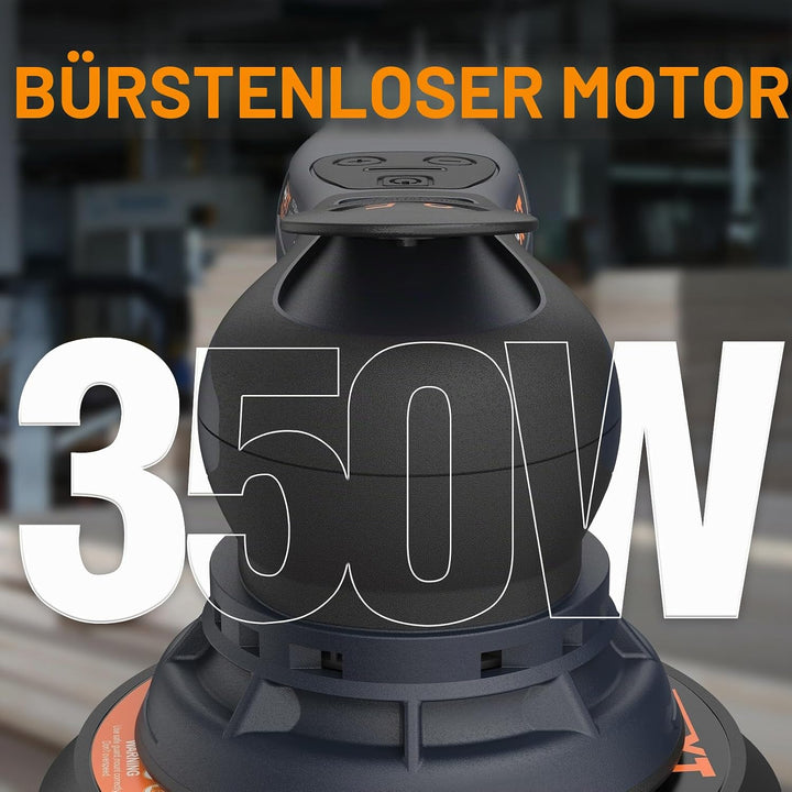MAXXT Exzenterschleifer, 150 mm (6 Zoll), bürstenloser Motor, 230 V, 2,5 mm Exzenterhub, Schleif- un