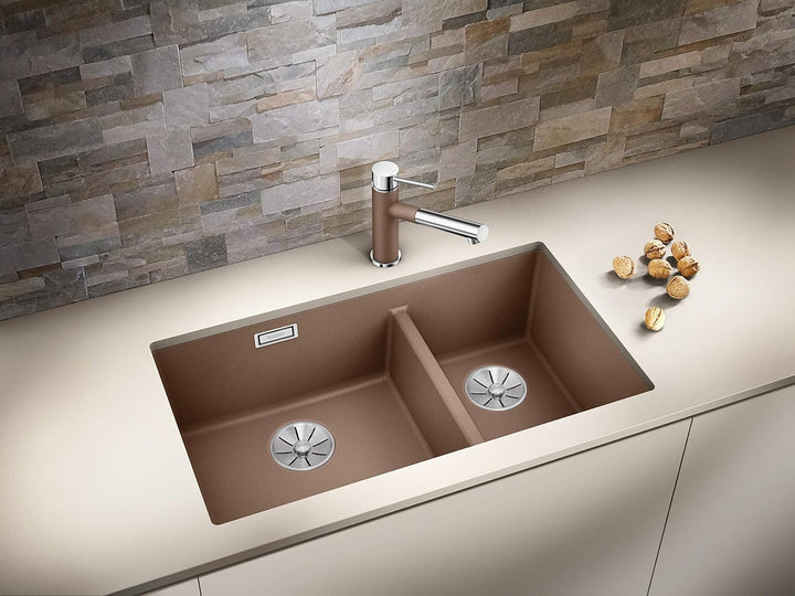 BLANCO SUBLINE 430/270-U | SILGRANIT felsgrau | Einbauart: Unterbau | Hauptbecken links | ohne Ablau