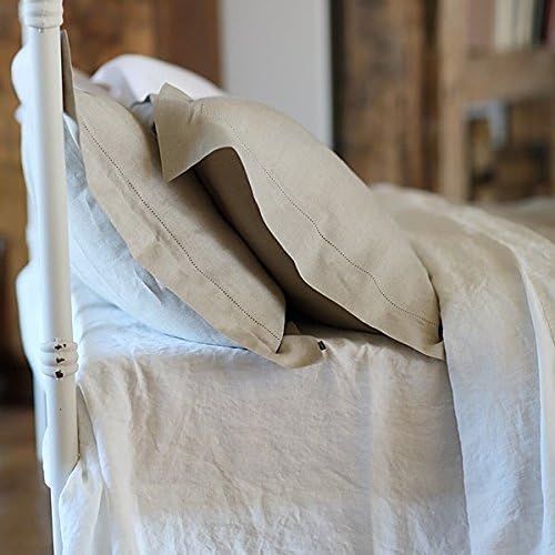 LinenMe Kissenbezug AlpinNaturfarbener Leinen Hohlsaum, Grau 80 x 80 cm, 80 x 80 cm