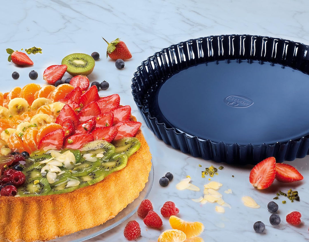 Dr. Oetker Springform Ø 28 cm BACK-LIEBE EMAILLE, Backform mit schnitt- & kratzfestem Flachboden mit