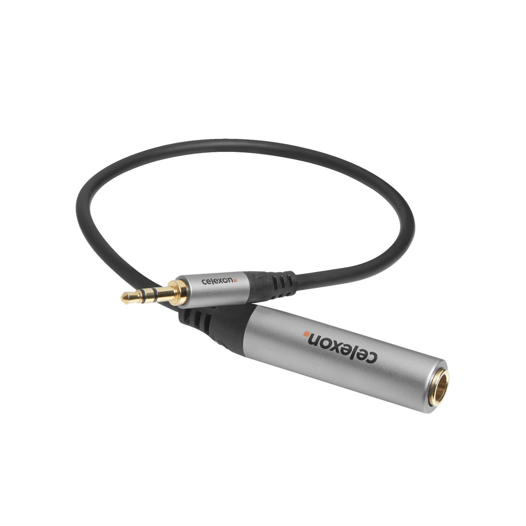 celexon Professional 3,5mm Stereo Klinke auf 6,3mm Stereo Klinke M/F Audioadapter - Kupferleiter, 3-