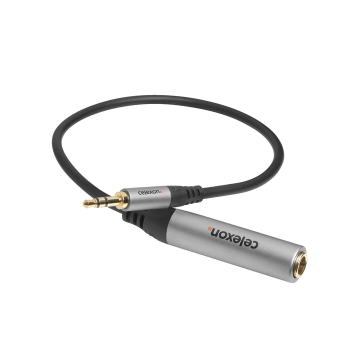 celexon Professional 3,5mm Stereo Klinke auf 6,3mm Stereo Klinke M/F Audioadapter - Kupferleiter, 3-