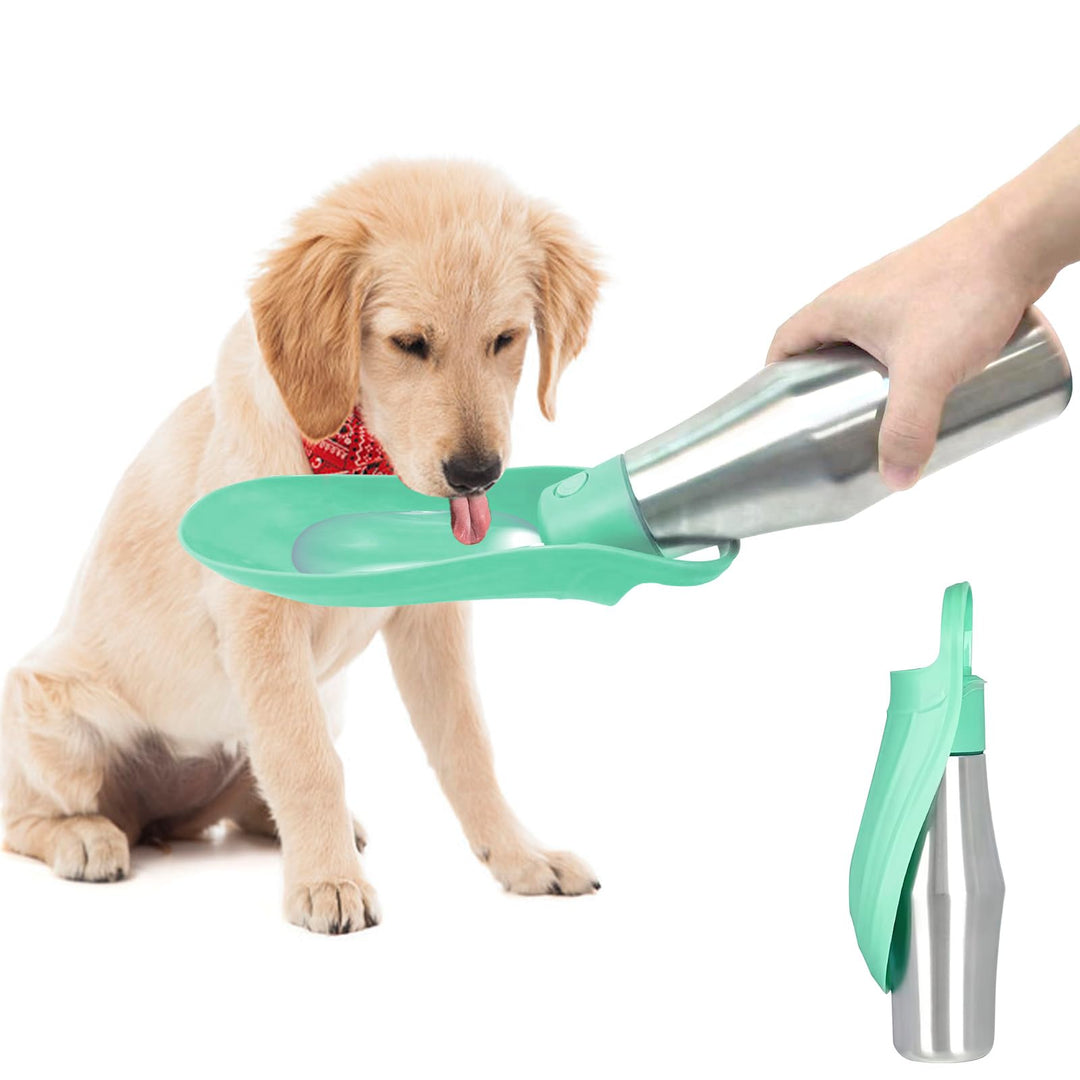 Wasserflasche für Hunde, ZoneYan 750 ml Edelstahl Hundetrinkflasche für Unterwegs, Tragbare Trinkfla