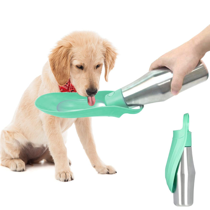 Wasserflasche für Hunde, ZoneYan 750 ml Edelstahl Hundetrinkflasche für Unterwegs, Tragbare Trinkfla