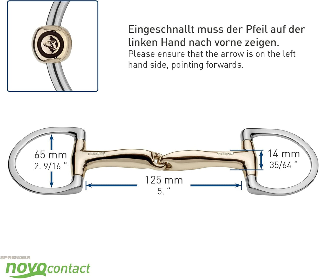 Sprenger NOVOcontact einf.gebr.Olivenkopfgebiss 14mmSENSOGAN Sensogan-ES 12.5, Sensogan-ES 12.5
