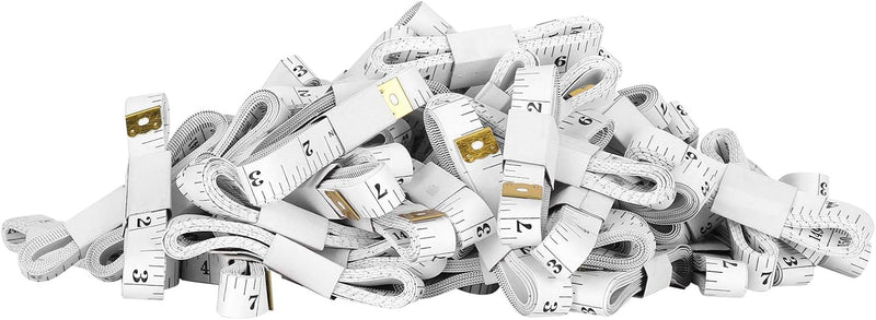 100Pcs Massband Massband Weichbandmass Nähen Schneider Tuch Lineal mit Doppelwaage für Körpergewebe