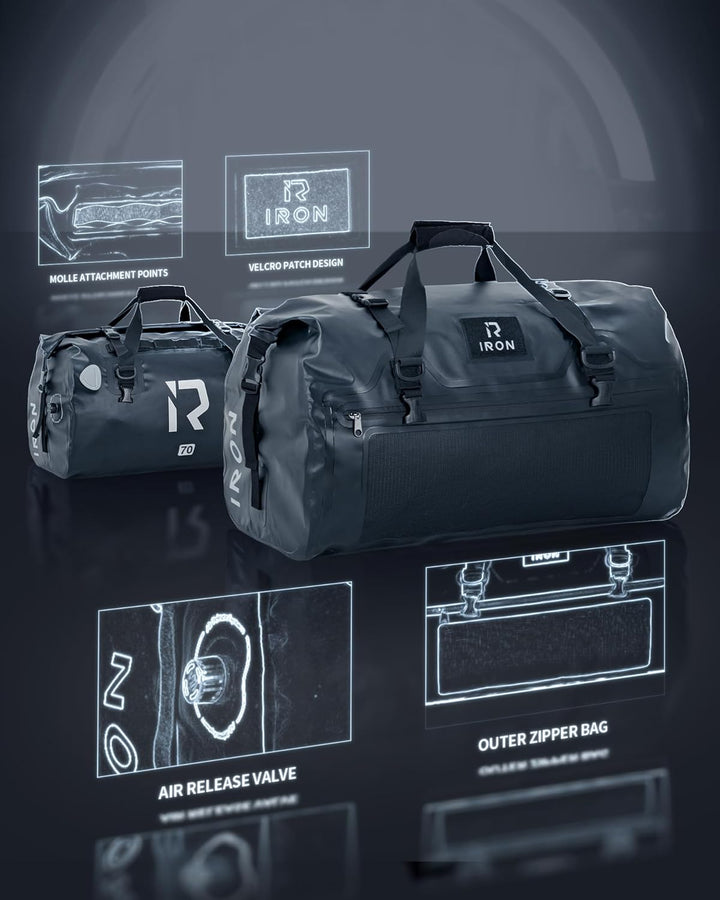 IRON JIA'S Motorradtasche Gepäckrolle wasserdichte Hecktasche Satteltasche Reisetasche mit rollversi
