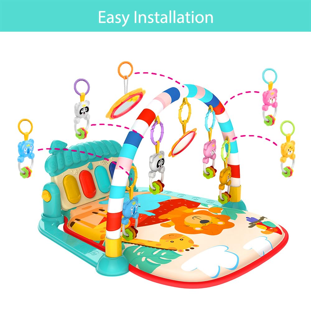 Eners Baby Gym Spielmatte Musikalische Aktivitätsmatte Piano Baby Play Gym Bauchzeit Gepolsterte Mat