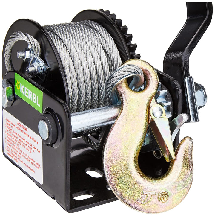 Kerbl Seilwinde mit 10m Seil ø 5mm max. Zugbelastung 360 kg 360 kg, mit 10m Seil, 360 kg, mit 10m Se