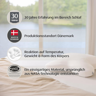 TEMPUR Ombracio Schlafkissen, ergonomisches Bauchschläferkissen in Schmetterlingsform, Liegefühl mit