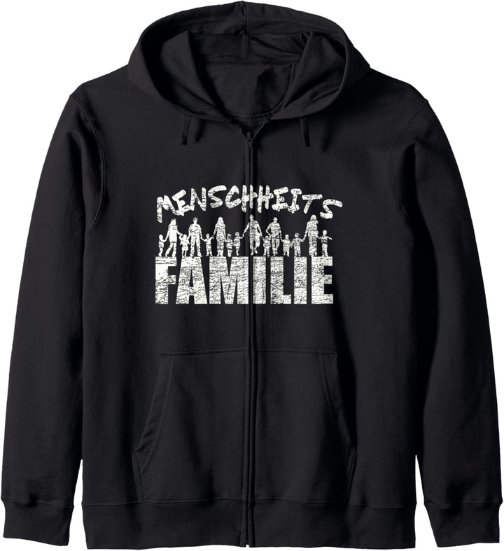 Menschheitsfamilie Friedensbewegung Peace Kapuzenjacke