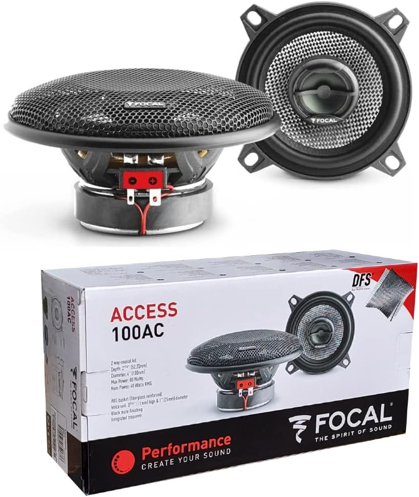 2 Koaxiallautsprecher kompatibel mit Focal Access 100AC 100 AC 2-Wege 10 cm 100 mm 4 "Durchmesser 40
