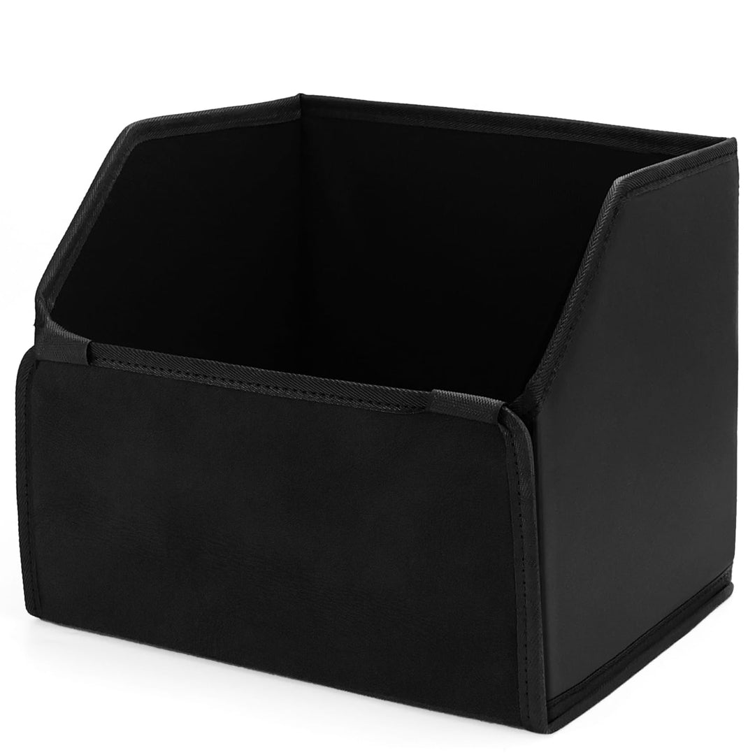 FAELNK Auto Kofferraum Organizer Kleine Kofferraumtasche Kofferraum Box Faltbare Leder Aufbewahrungs