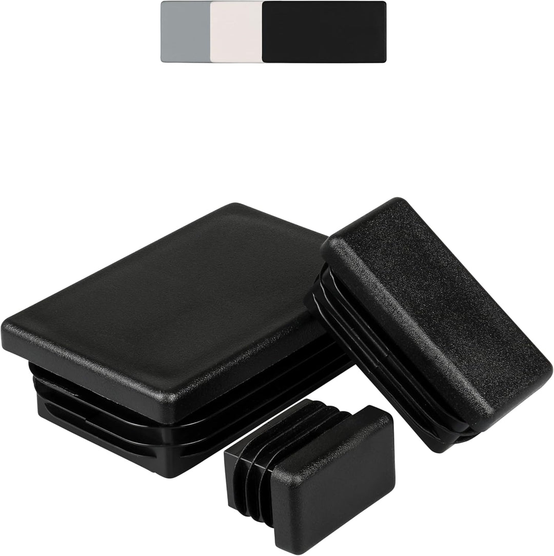 10 Stück Kunststoff Rechteck Rohrstopfen, Lamellenstopfen, verschiedene Grössen und Farben, Möbelgle