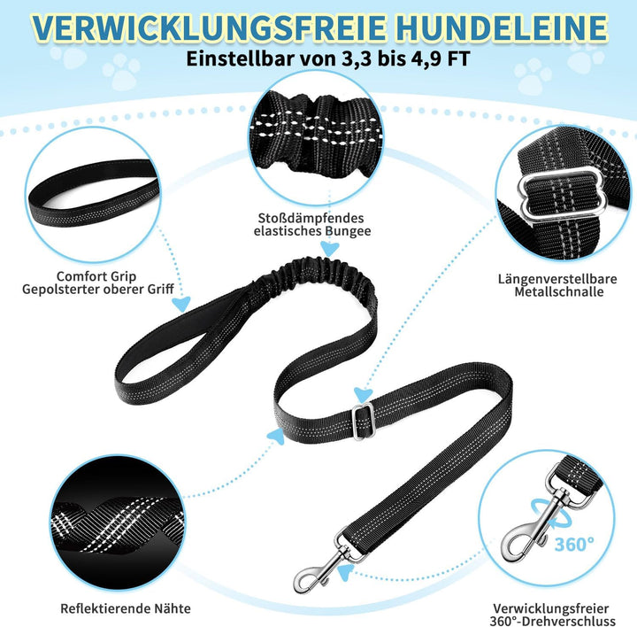 Eyein No-Pull Hundegeschirr mit Leine, Geschirr mit Weich Gepolstertes, Reflektierend, Verstellbares
