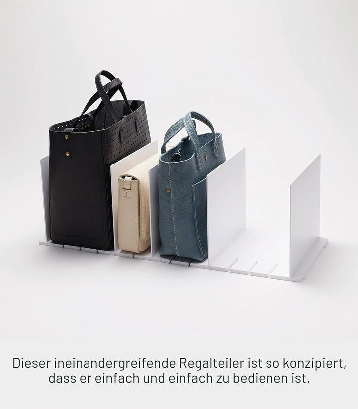 YAMAZAKI 4956 SMART Taschen-Organizer (2er-Set), weiss, ABS-Harz, minimalistisch, 31.8 x 24 x 21 cm,