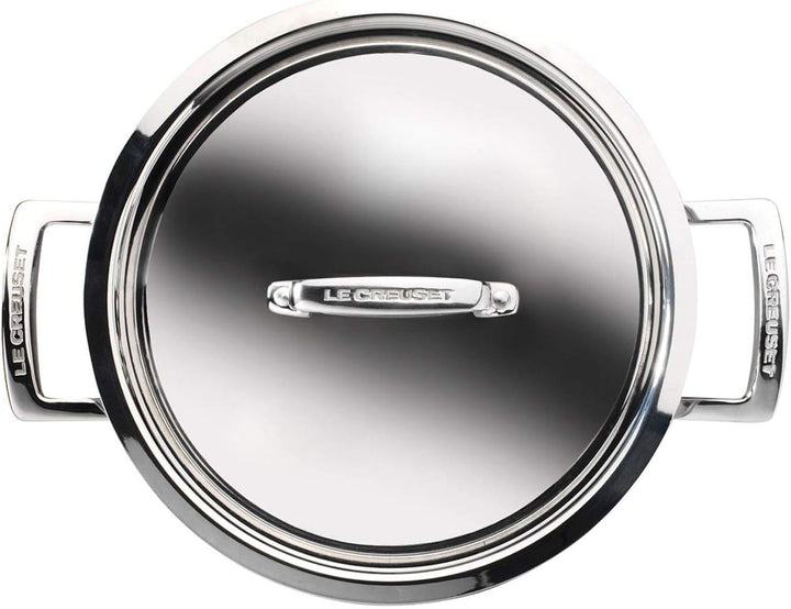 Le Creuset Fleischtopf aus 3-ply Edelstahl, Ø 18 cm, Für alle Herdarten inkl. Induktion geeignet, Si