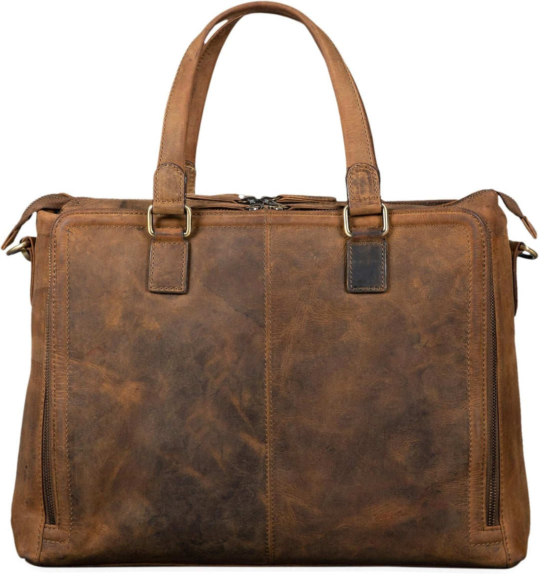 STILORD 'Claire' Businesstasche Damen Leder 15 Zoll Laptoptasche DIN A4 Aktentasche Umhängetasche un