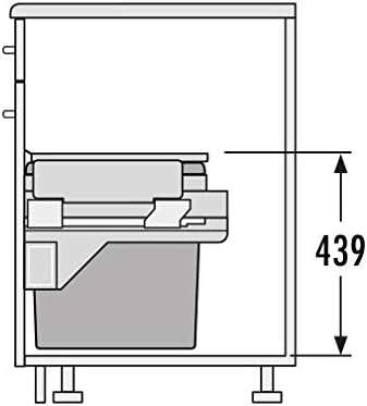 Hailo Abfallsammler CS Slide 60.2/60 Euro-Cargo-S Mülleimer Einbau Abfalleimer
