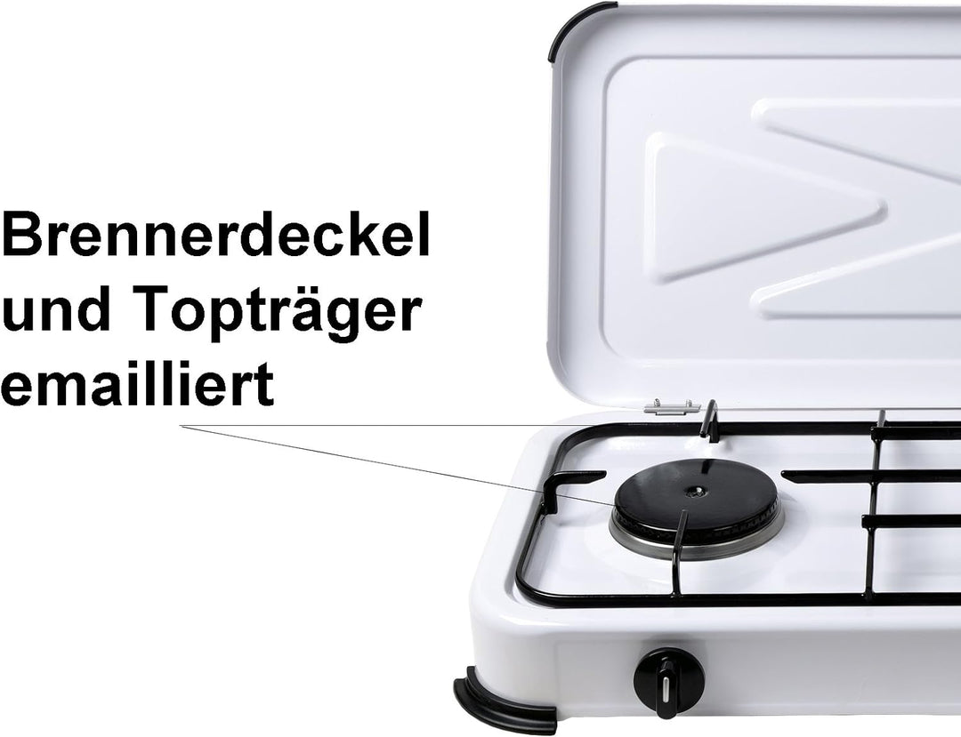 Brunner Campingbedarf Campingkocher Flame, 27589 ohne Zubehör 4-flammig mit Zündsicherung, ohne Zube