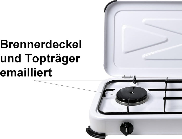 Brunner Campingbedarf Campingkocher Flame, 27589 ohne Zubehör 4-flammig mit Zündsicherung, ohne Zube