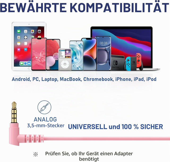 LUDOS FEROX Kopfhörer In Ear Kopfhörer mit Kabel und Mikrofon, 5 Jahre Garantie, In Ear Ohrhörer, 3,