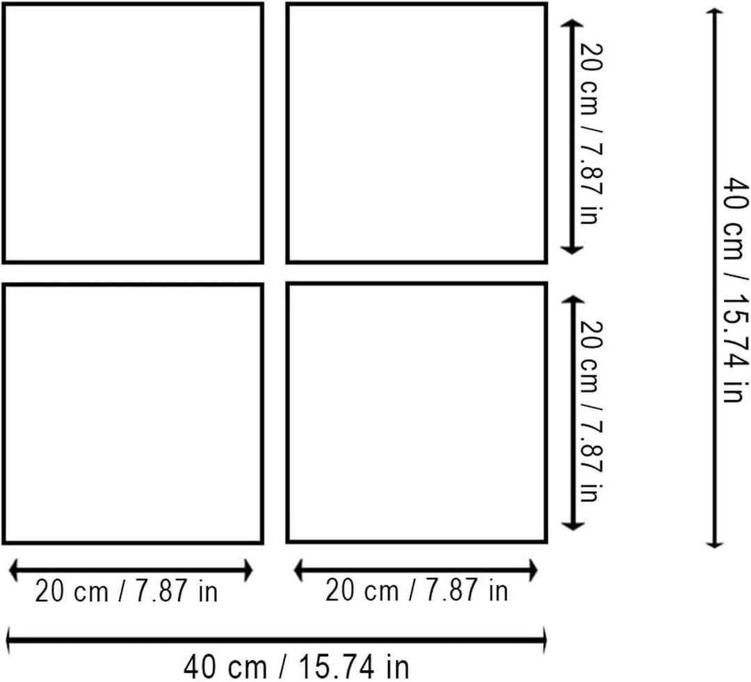 Feeby Frames, Leinwandbild, Bilder, Wand Bild - 4 Teile - Wandbilder, Kunstdruck 40x40 cm, Love, Ros