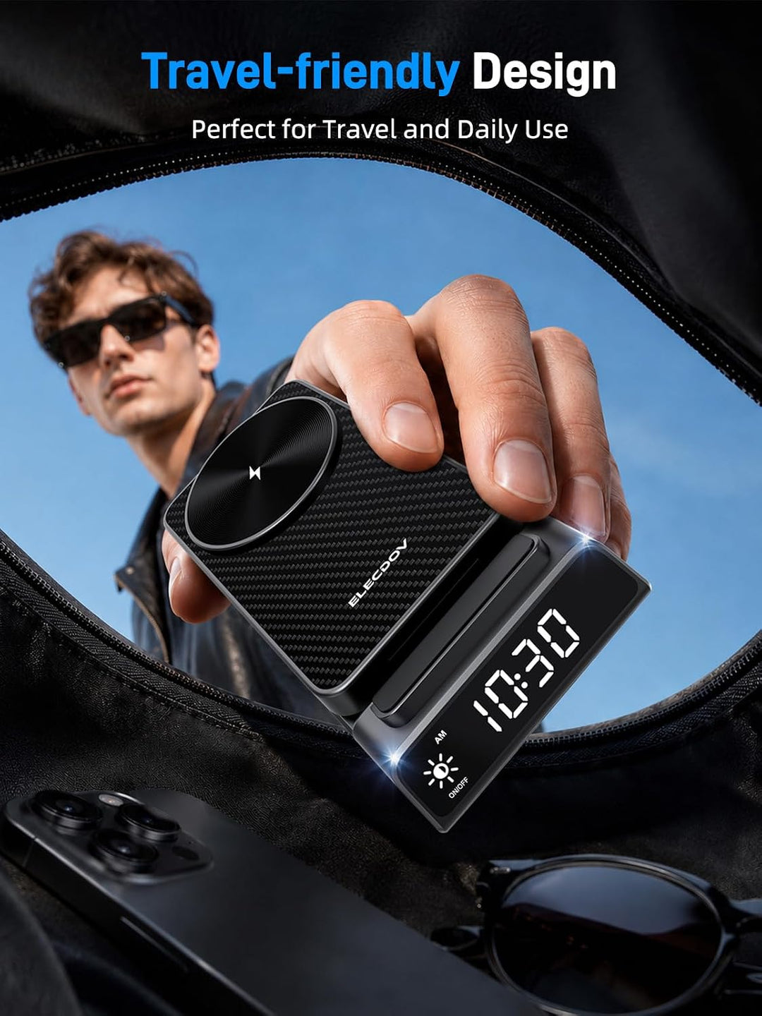 Mag-Safe Ladestation für Apple Watch und iPhone, 3 in 1 Ladestation für Apple, Faltbar Kabelloses La